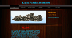 Desktop Screenshot of evansranchschnauzers.com