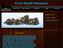 Tablet Screenshot of evansranchschnauzers.com